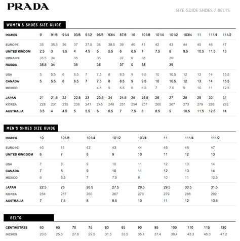 prada shirt size guide|prada sneaker size chart.